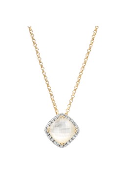 Diamond Point Dames Geelgouden hanger, 1.40 ct kwarts, Fiësta in de kleur Geelgoud