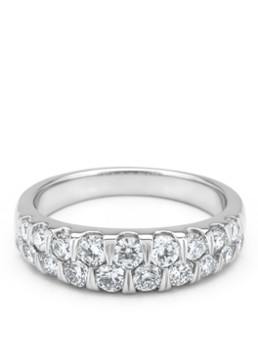 Diamond Point Dames Witgouden ring, 1.05 ct diamant, Caviar in de kleur Witgoud