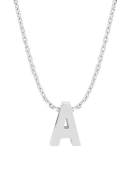 Diamond Point Dames Witgouden hanger A, Alphabet in de kleur Witgoud