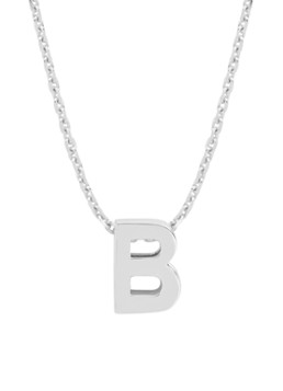 Diamond Point Dames Witgouden hanger B, Alphabet in de kleur Witgoud