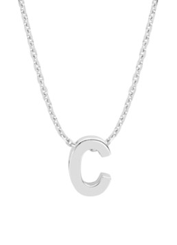 Diamond Point Dames Witgouden hanger C, Alphabet in de kleur Witgoud