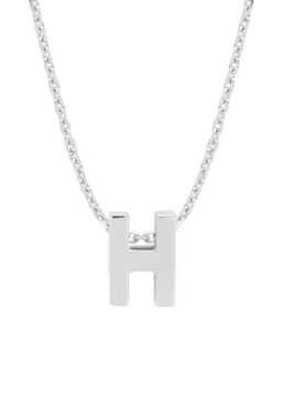 Diamond Point Dames Witgouden hanger H, Alphabet in de kleur Witgoud