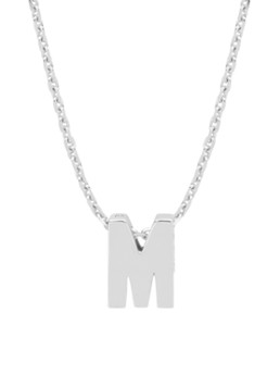 Diamond Point Dames Witgouden hanger M, Alphabet in de kleur Witgoud