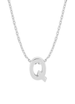 Diamond Point Dames Witgouden hanger Q, Alphabet in de kleur Witgoud