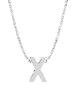 Diamond Point Dames Witgouden hanger X, Alphabet in de kleur Witgoud