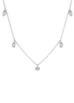 Diamond Point Dames Witgouden collier, 0.42 ct diamant, Starlight in de kleur Witgoud