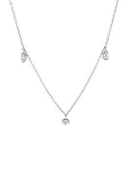 Diamond Point Dames Witgouden collier, 0.25 ct diamant, Starlight in de kleur Witgoud