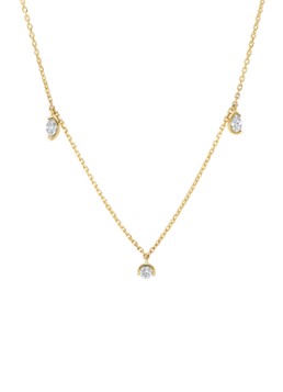 Diamond Point Dames Geelgouden collier, 0.25 ct diamant, Starlight in de kleur Geelgoud