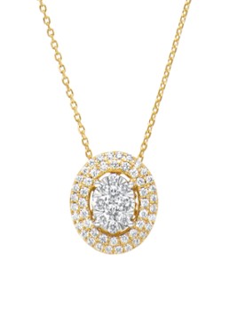 Diamond Point Dames Gouden collier, 0.42 ct diamant, Enchanted in de kleur Geelgoud