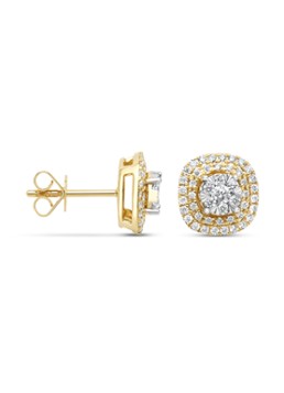 Diamond Point Dames Gouden oorsieraden, 0.64 ct diamant, Enchanted in de kleur Geelgoud