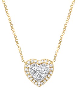 Diamond Point Dames Gouden collier, 0.39 ct diamant, Enchanted in de kleur Geelgoud