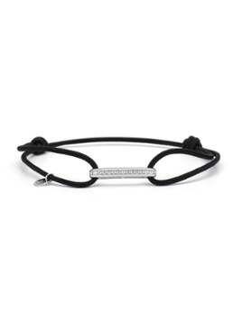 Diamond Point Dames Witgouden koord armband, 0.10 ct diamant, Timeless Treasures in de kleur Witgoud
