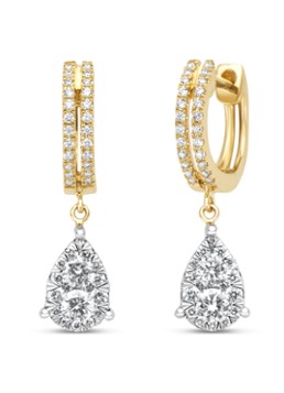 Diamond Point Dames Gouden oorsieraden, 0.45 ct diamant, Enchanted in de kleur Geelgoud