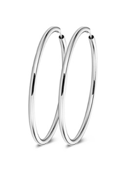 Casa Jewelry Dames Buis oorringen XL van zilver in de kleur Zilver