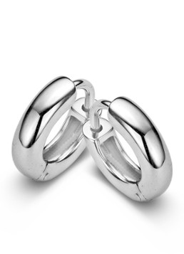 Casa Jewelry Dames Frankfurter oorringen van zilver in de kleur Zilver