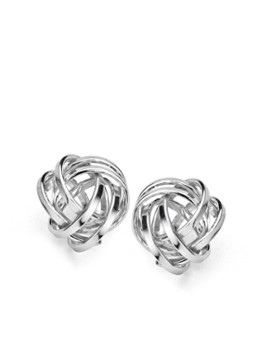 Casa Jewelry Dames Knoopje oorknopjes van zilver in de kleur Zilver