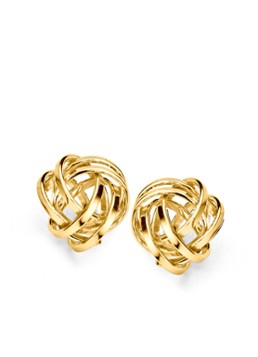 Casa Jewelry Dames Knoopje oorknopjes verguld in de kleur Goud