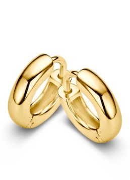 Casa Jewelry Dames Frankfurter oorringen verguld in de kleur Goud