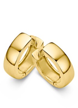 Casa Jewelry Dames Plain Jane oorringen verguld in de kleur Goud