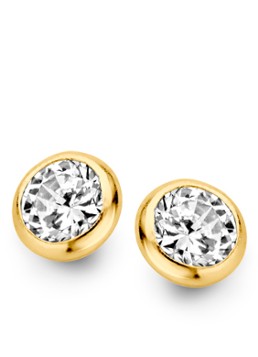 Casa Jewelry Dames La Mer Small oorknopjes verguld in de kleur Goud