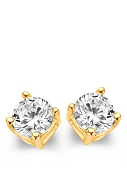Casa Jewelry Dames Marry S oorknopjes verguld in de kleur Zilver