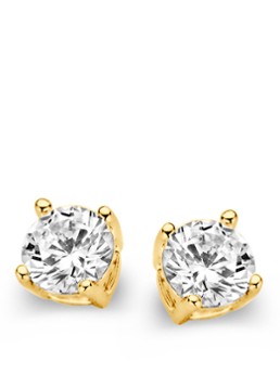 Casa Jewelry Dames Marry M oorknopjes verguld in de kleur Goud