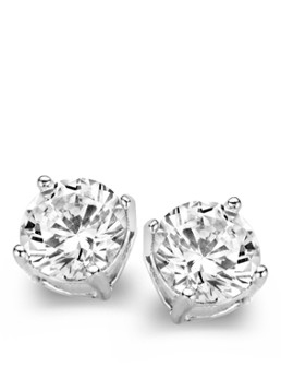 Casa Jewelry Dames Marry L oorknopjes van zilver in de kleur Zilver