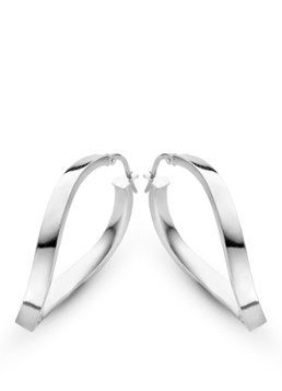Casa Jewelry Dames Illusion oorringen van zilver in de kleur Zilver
