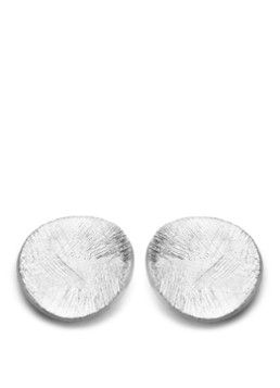 Casa Jewelry Dames Satin oorknopjes van zilver in de kleur Zilver