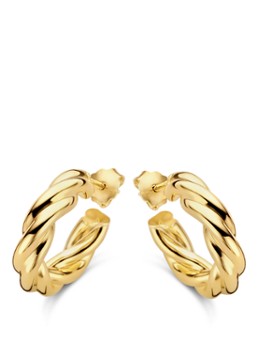 Casa Jewelry Dames Spiral oorringen verguld in de kleur Goud
