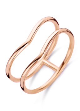 Casa Jewelry Dames Birds ring verguld in de kleur Roségoud
