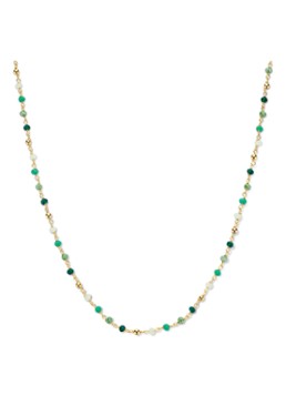 Casa Jewelry Dames Mystic Emerald ketting verguld in de kleur Goud