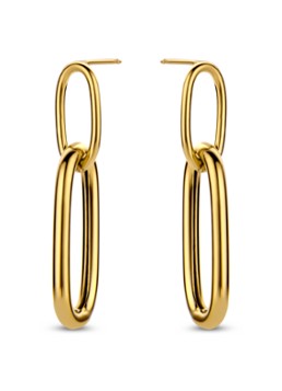 Casa Jewelry Dames Claire oorhangers verguld in de kleur Goud