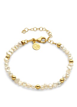 Casa Jewelry Dames Garda Parel armband verguld in de kleur Wit