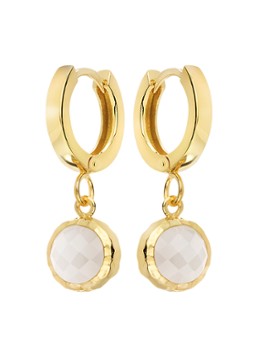 Casa Jewelry Dames Amalfi Maansteen oorringen verguld in de kleur Goud