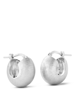 Casa Jewelry Dames Pamela Satin oorringen van zilver in de kleur Zilver