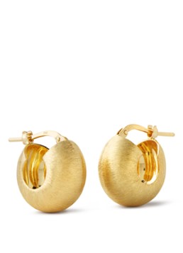 Casa Jewelry Dames Pamela Satin oorstekers verguld in de kleur Goud