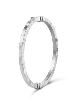 Casa Jewelry Dames Classic Square Satin bangle van zilver in de kleur Zilver