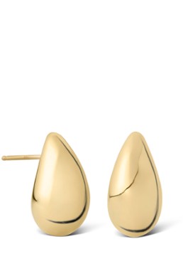 Casa Jewelry Dames Drop Shiny oorstekers verguld in de kleur Goud