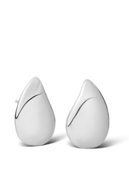 Casa Jewelry Dames Virgola oorknopjes van zilver in de kleur Zilver
