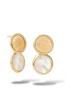 Casa Jewelry Dames Minou Mini oorstekers verguld in de kleur Goud