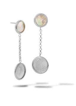 Casa Jewelry Dames Minou Max oorstekers van zilver in de kleur Zilver