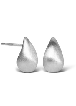Casa Jewelry Dames Drop S Satin oorknopjes van zilver in de kleur Zilver