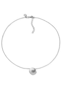 Casa Jewelry Dames Balloon Satin ketting van zilver in de kleur Zilver
