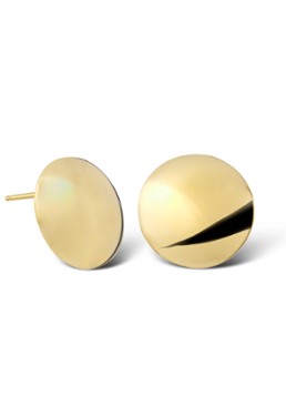 Casa Jewelry Dames Balloon Shiny oorstekers verguld in de kleur Goud
