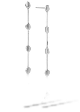 Casa Jewelry Dames Pebbles S Satin oorstekers van zilver in de kleur Zilver