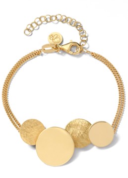 Casa Jewelry Dames Luna Shiny S armband verguld in de kleur Goud