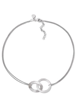 Casa Jewelry Dames Lola Shiny S ketting van zilver in de kleur Zilver