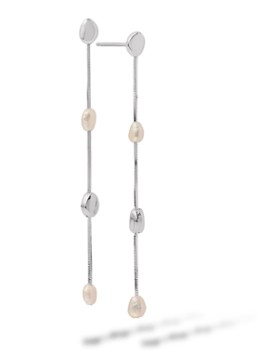 Casa Jewelry Dames Pearly Pebbles oorstekers van zilver in de kleur Zilver