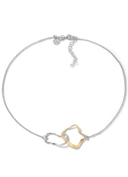 Casa Jewelry Dames Bob Ross Bicolor ketting van zilver in de kleur Zilver